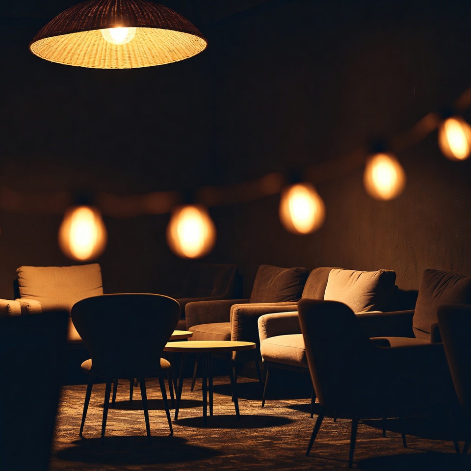 Close view of styled cushions and frames in a photo corner