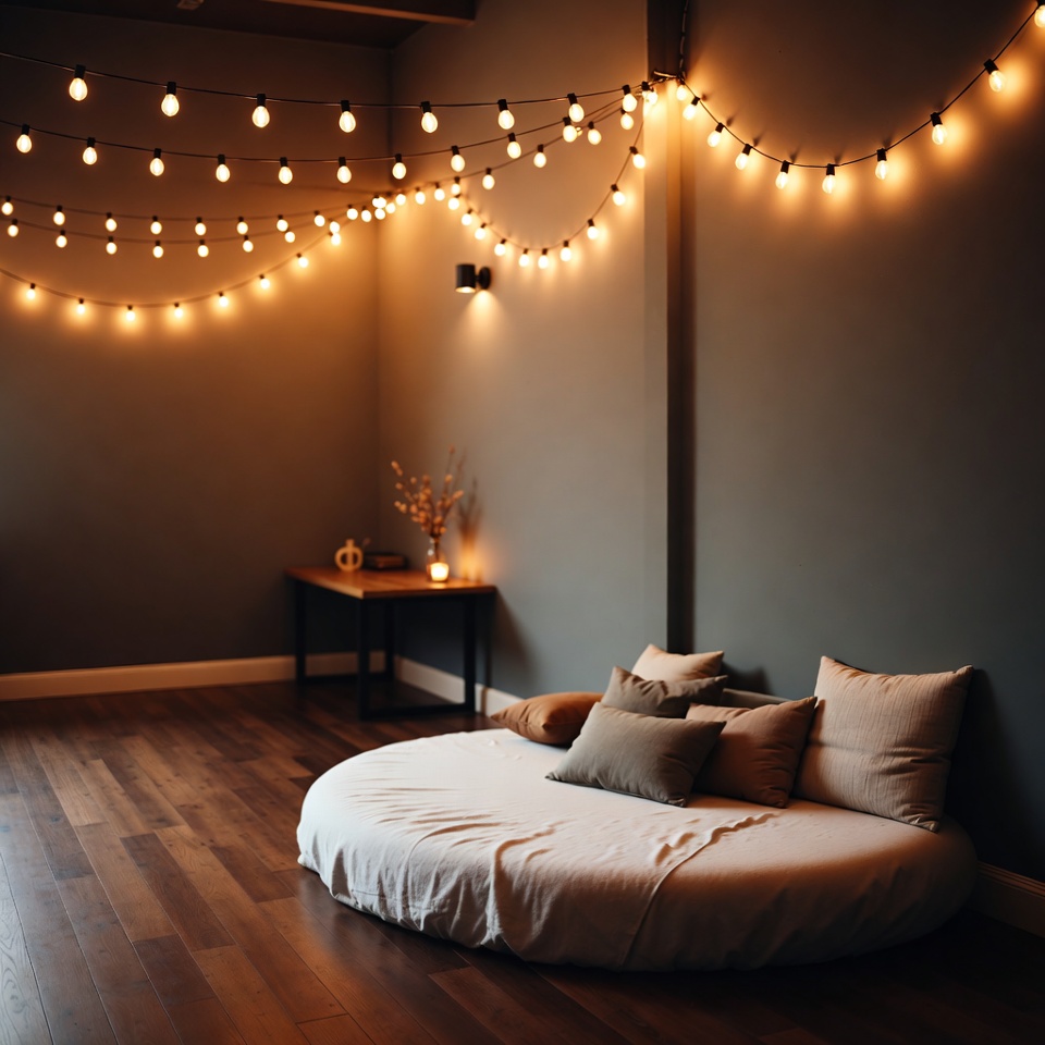 Studio mockup showing a Z shaped path marked on the floor